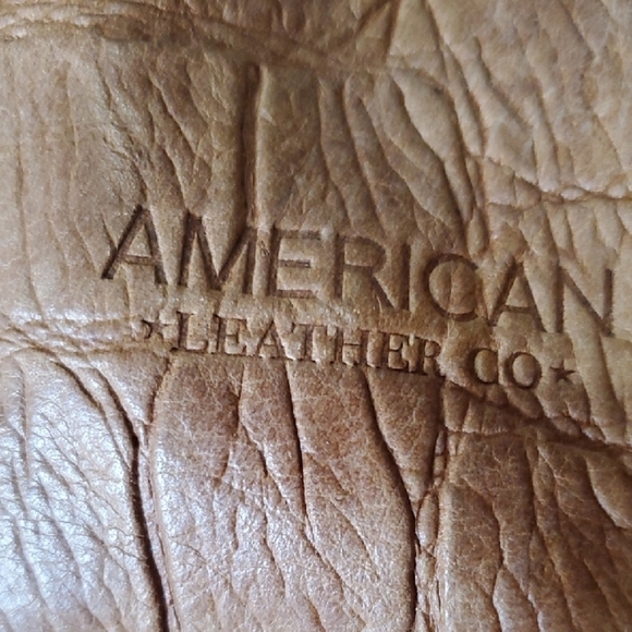 American Made Lennox Triple Tan Leather Shoulder Bag with Crocodile Embossing - Picture 2 of 16